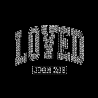 Loved John 3:16 Rhinestone Transfer