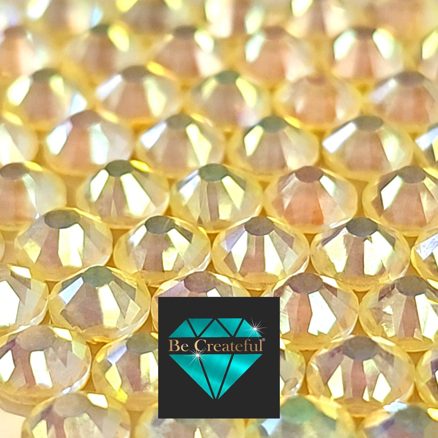 Luminous Opal Yellow Flatback Rhinestones