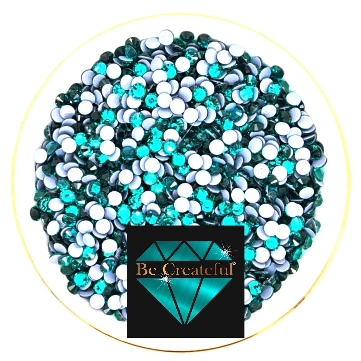 FLATBACK Peacock Glass Rhinestones
