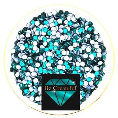 FLATBACK Peacock Glass Rhinestones