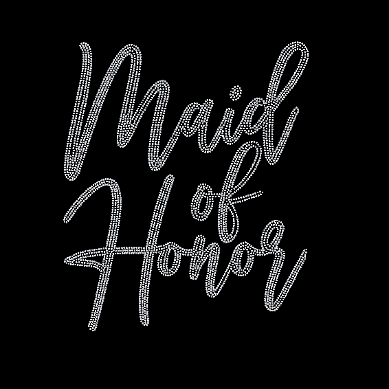 Maid of Honor Rhinestone Transfer - Wedding rhinestone transfers