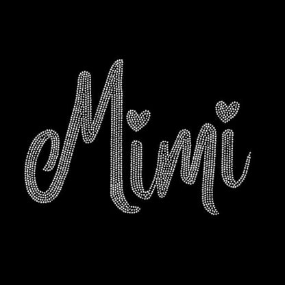 Black t-shirt with 'Mimi' Rhinestone design