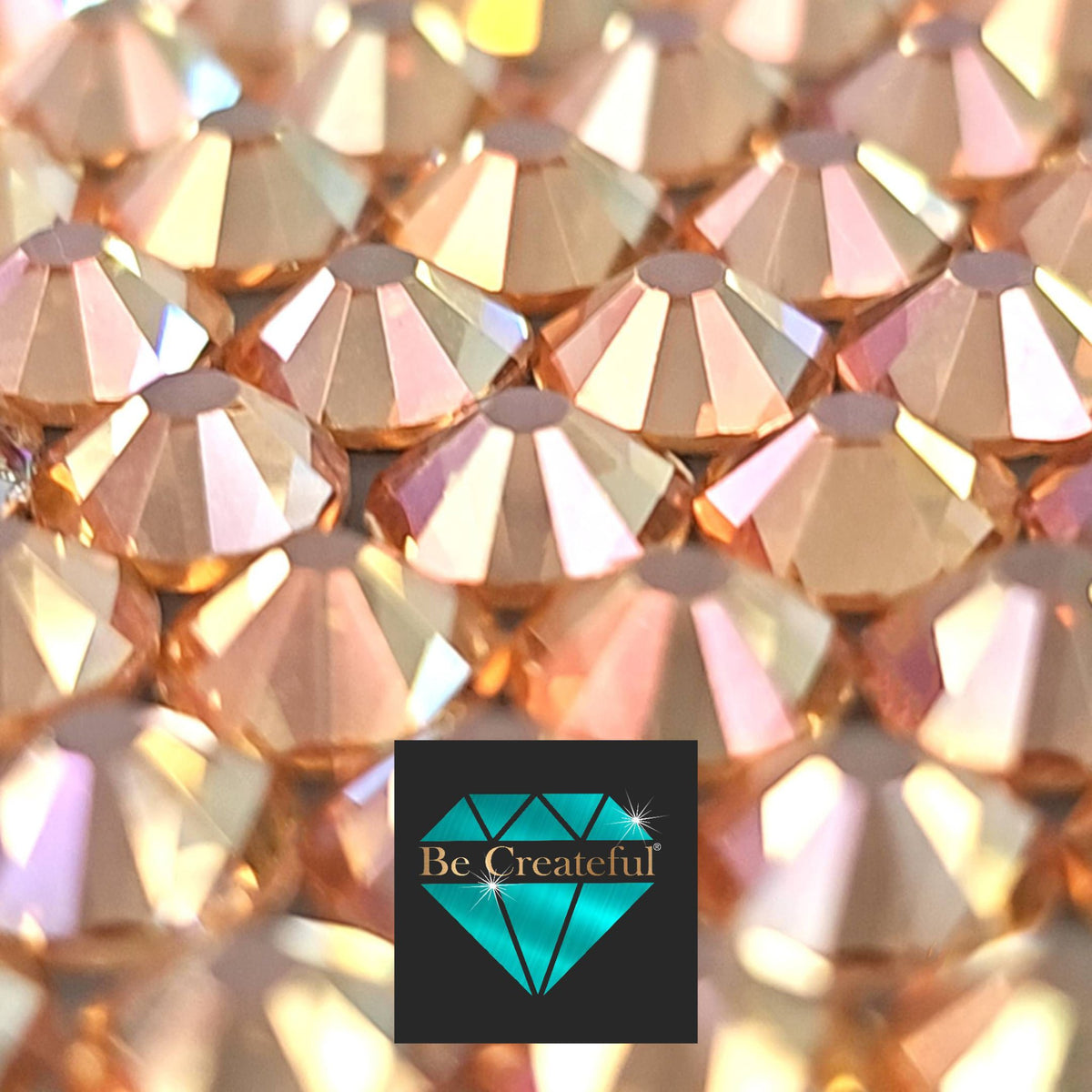 Champagne Rhinestone Micro Multi-Size Mirage Champagne Foil Flatback Rhinestones - Fast Shipping ...
