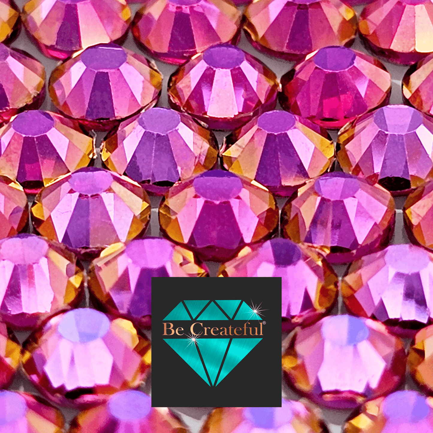 Multi-Size Mirage Fuchsia Flatback Rhinestone