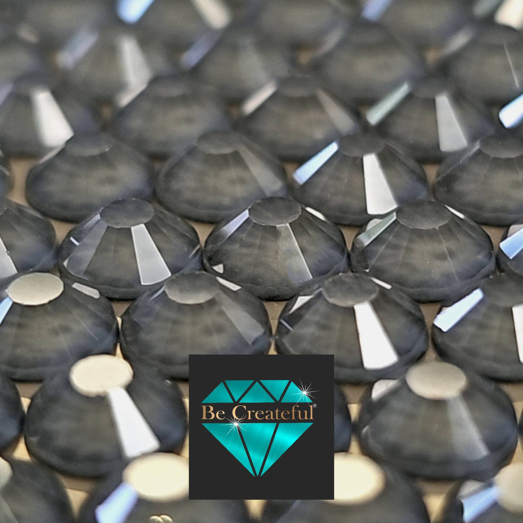 Mocha Matte Black Diamond FLATBACK Glass Rhinestone - Rhinestone Store ...