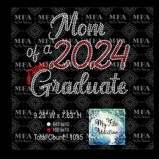 Mom of 2024 Graduate MFA Rhinestone Transfer