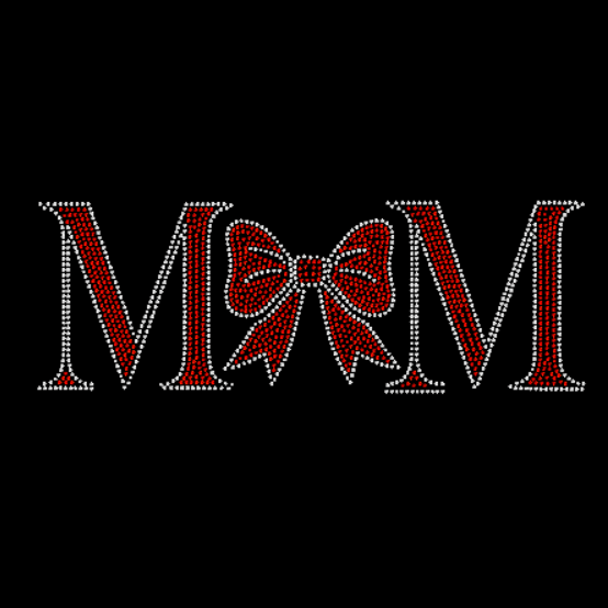 Siam Mom Filled with Bow Rhinestone Transfer