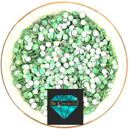 Multi-Size Mystique Mint Flatback Rhinestones