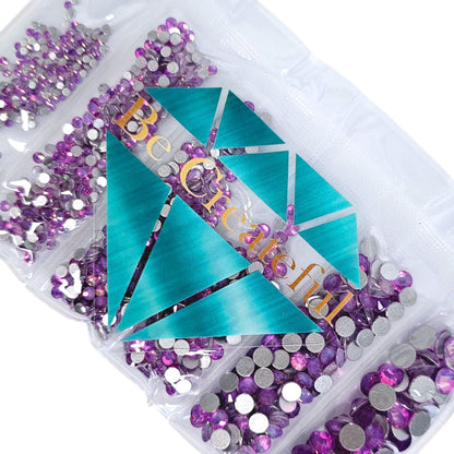 Multi-Size Mystique Orchid Flatback Rhinestones