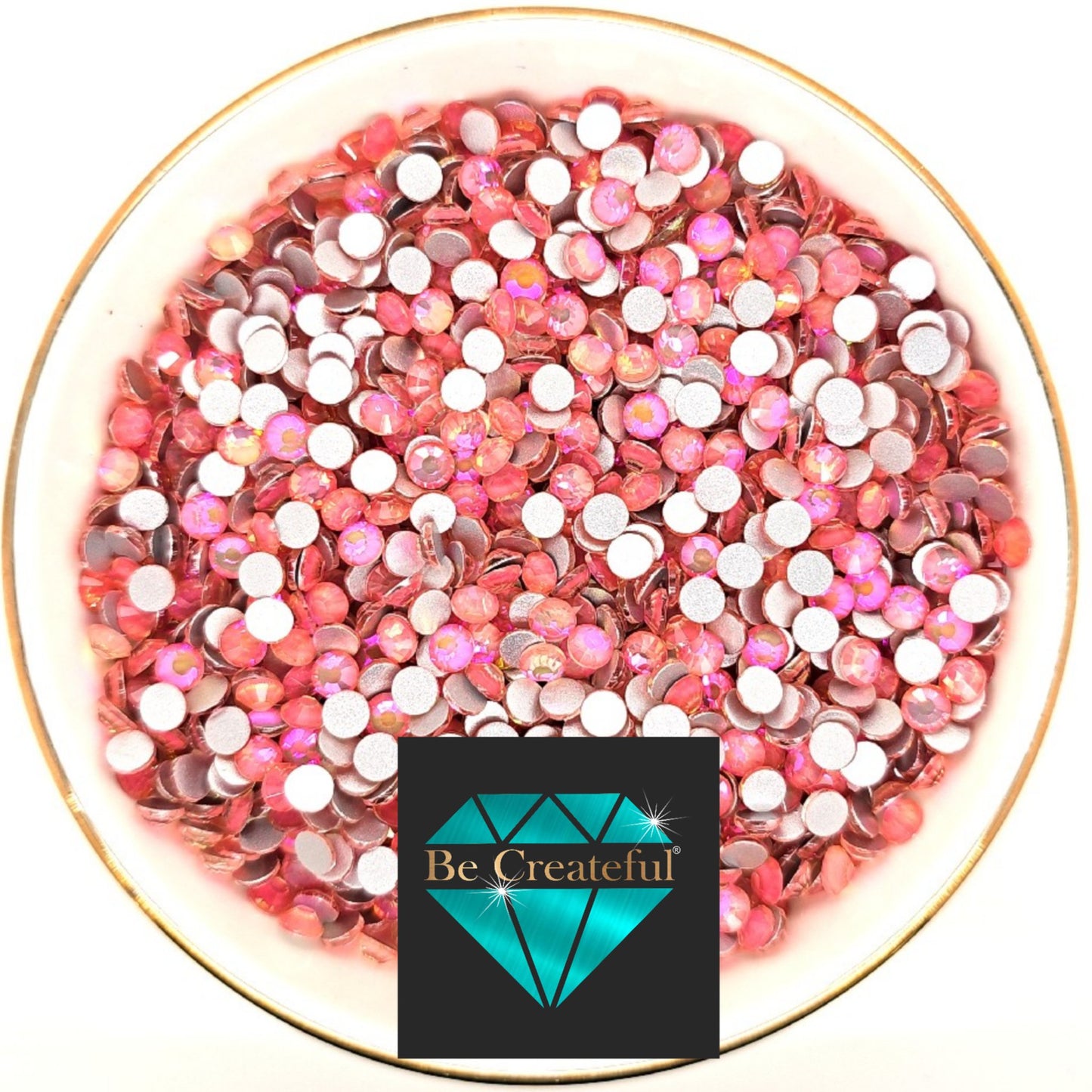 Multi-Size Mystique Rose Flatback Rhinestones