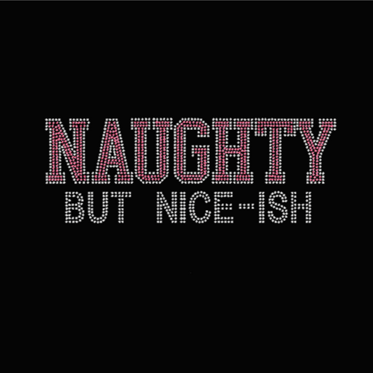 Naughty But Nice Ish Rhinestone Transfer