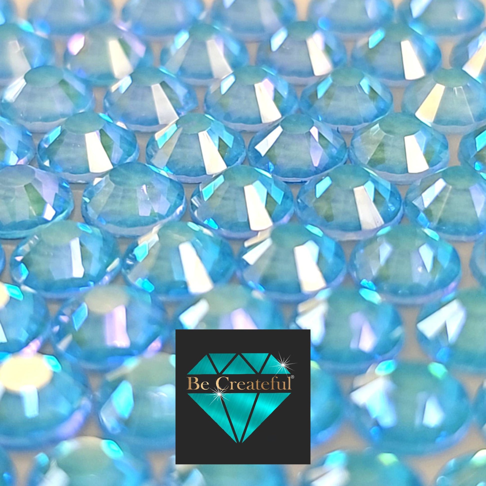 BULK Neon Aqua AB FLATBACK Rhinestones