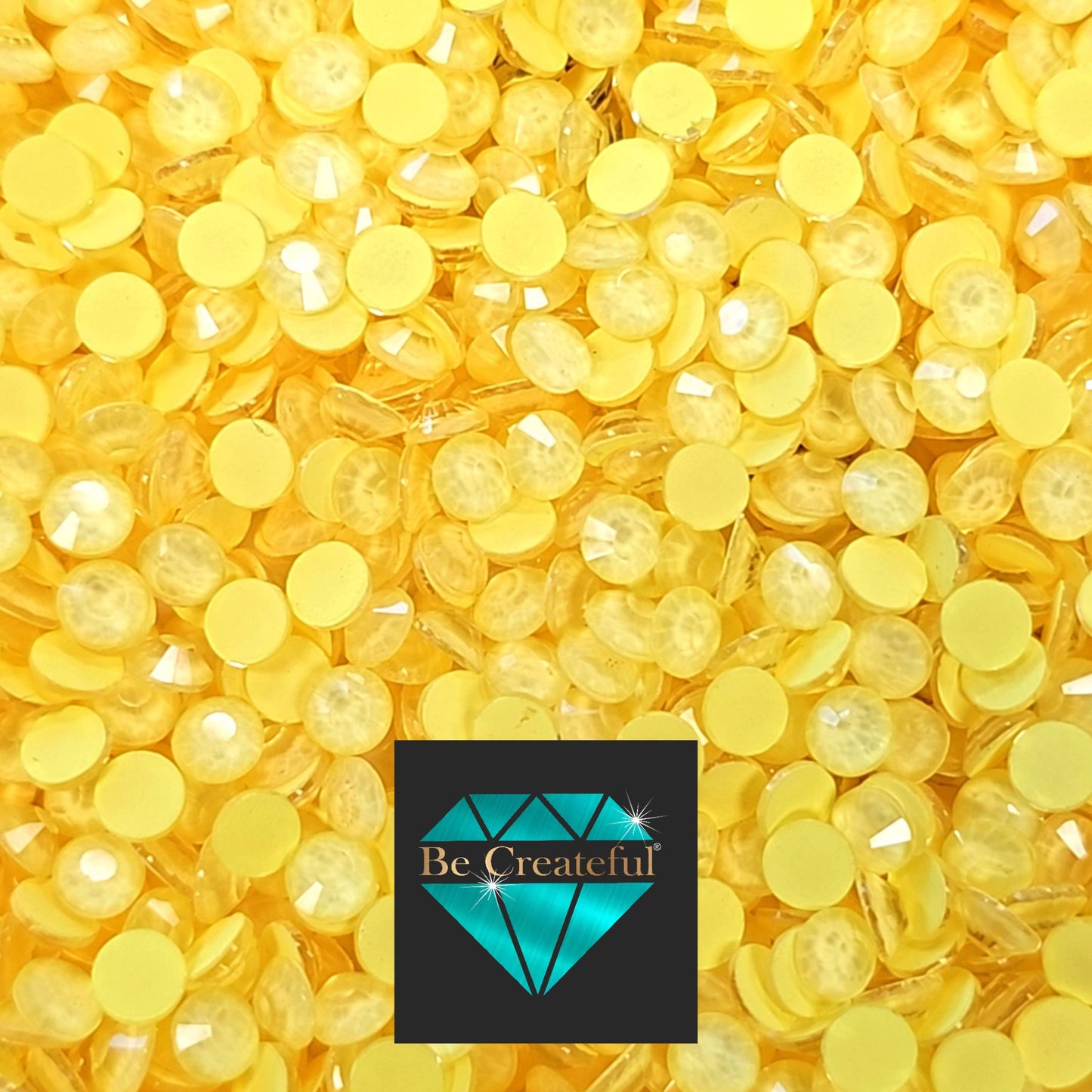 FLATBACK Neon Lemon Rhinestones