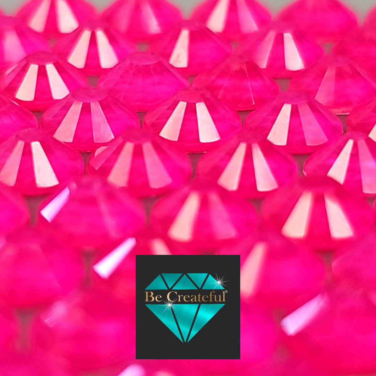 Pink Rhinestones Falling FLATBACK Neon Pink Rhinestones - US Rhinestone Supplier – Be Createful