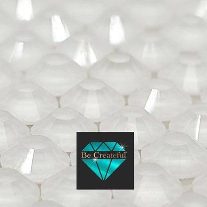 BULK Neon White Glass FLATBACK Rhinestones