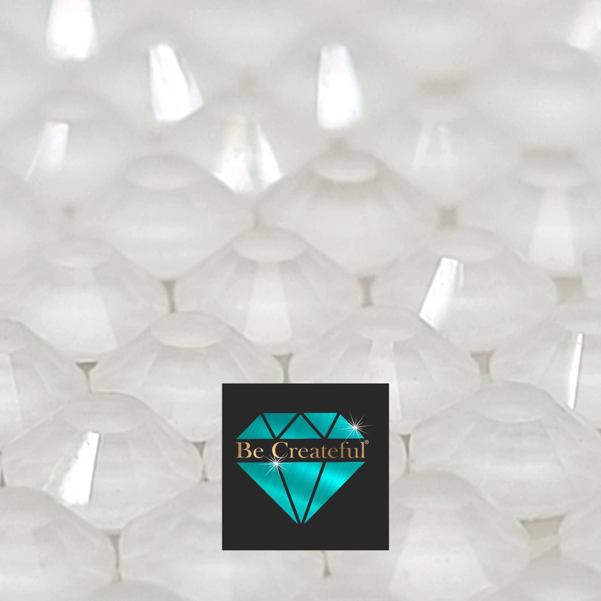 Multi-Size Neon White Flatback Rhinestones