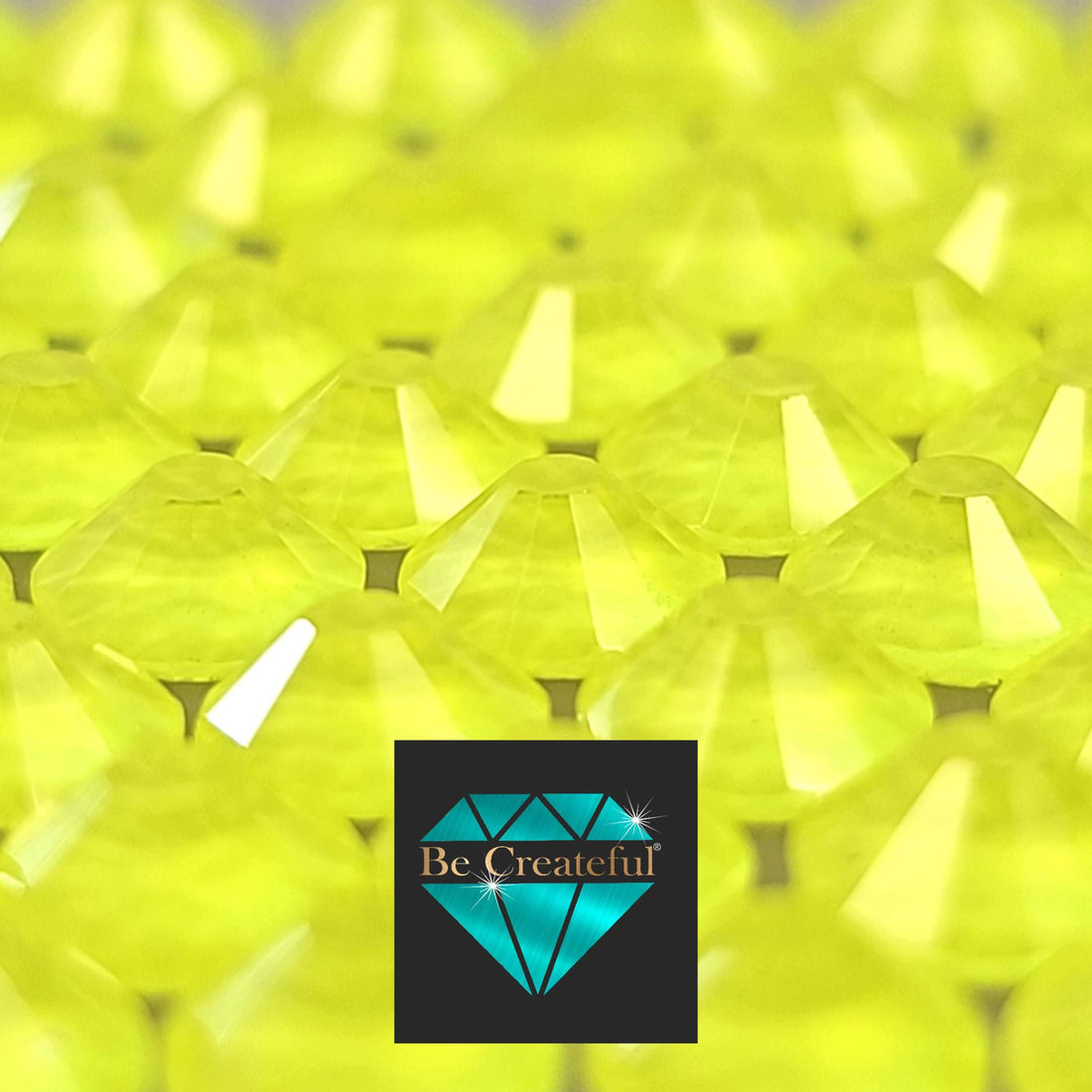 Yellow Grey Rhinestone FLATBACK Neon Yellow Rhinestones - 5 ⭐ Rated rhinestone – Be Createful