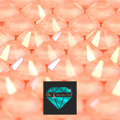 BULK Neon Coral Glass FLATBACK Rhinestones