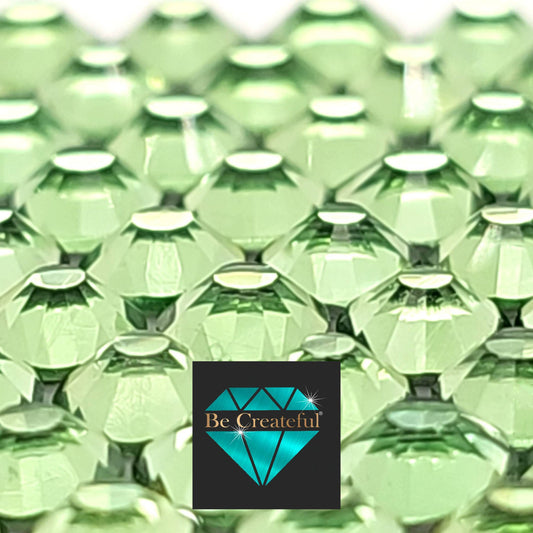 BULK Peridot Green Glass FLATBACK Rhinestones