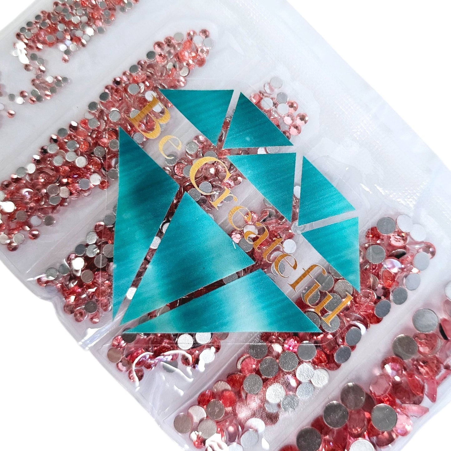 Multi-Size Pinkish Flatback Rhinestones