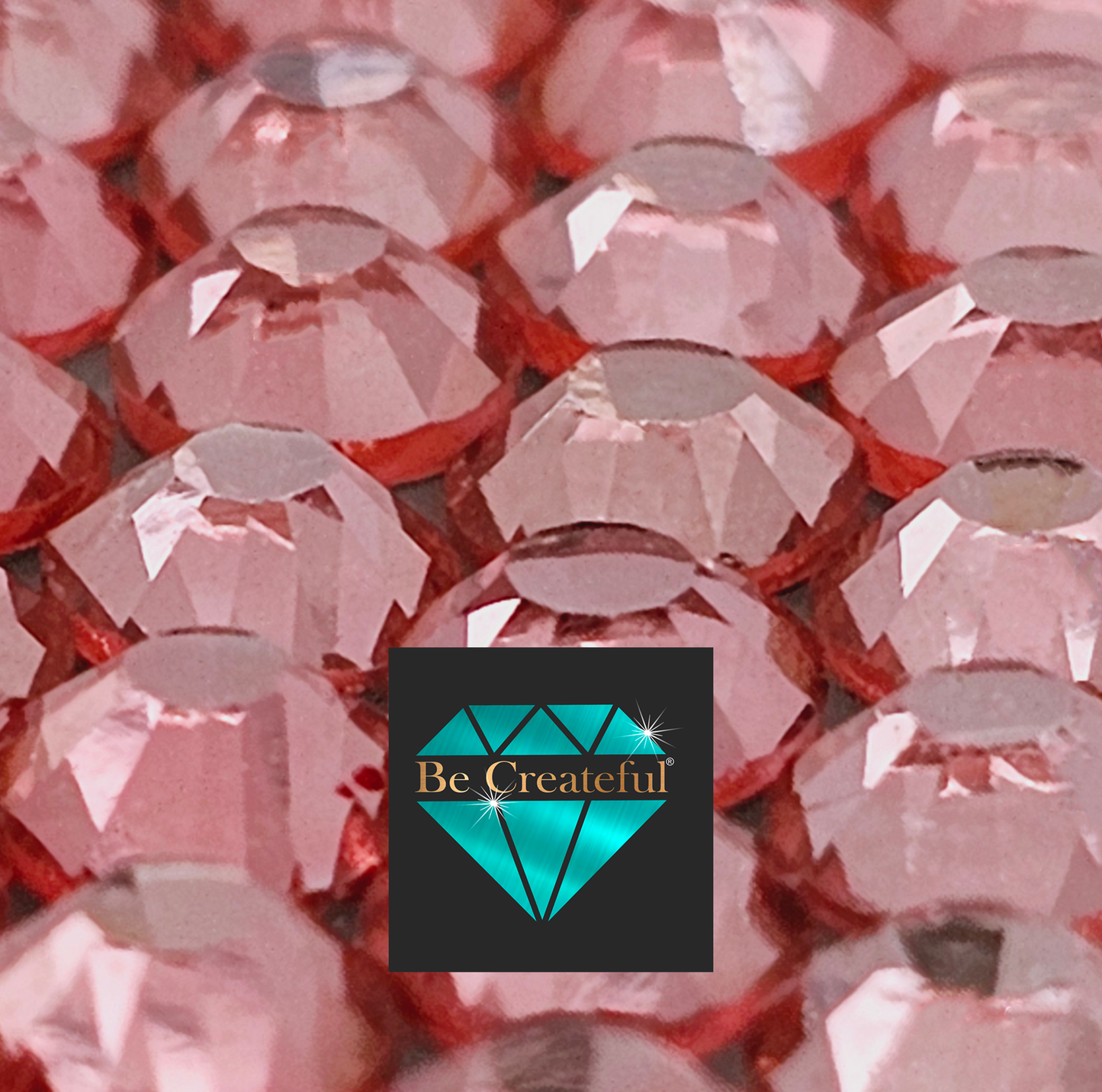 Multi-Size Pinkish Flatback Rhinestones