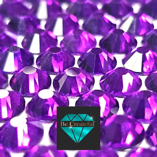 BULK Purple Passion Glass FLATBACK Rhinestones