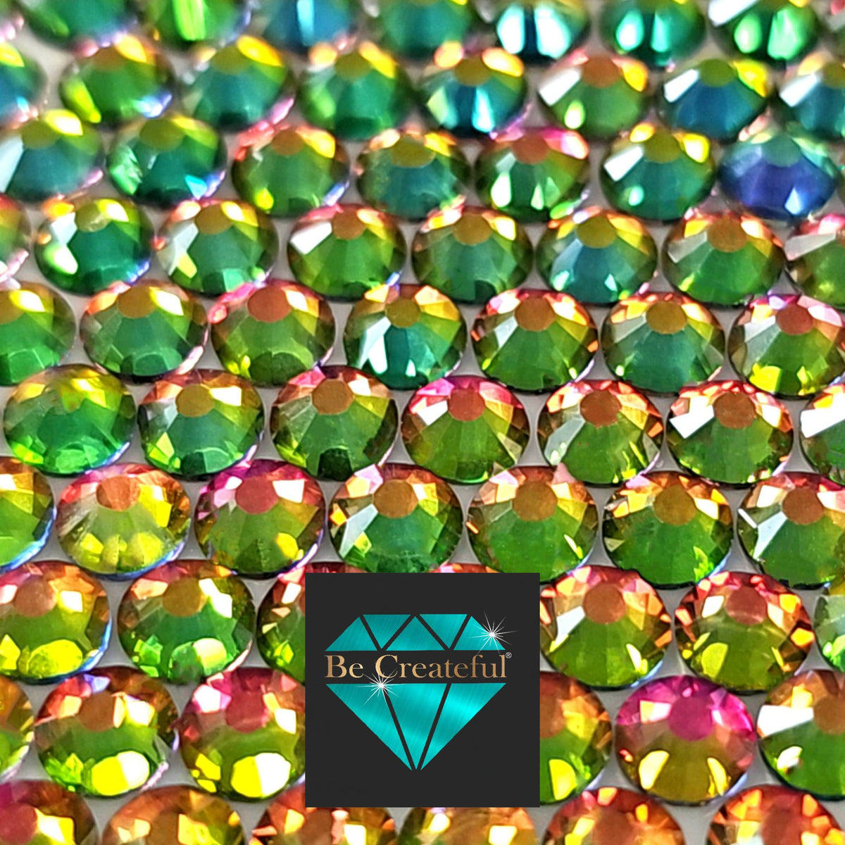 Colorful Shape Rhinestone FLATBACK Rainbow Rhinestones - US Rhinestone Supplier! – Be Createful