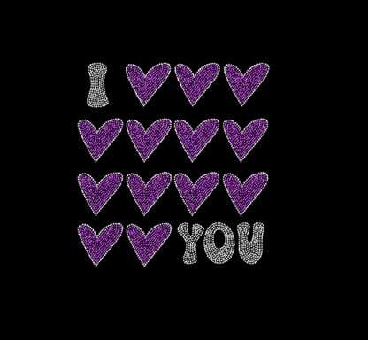 I Heart You Rhinestone Transfer