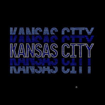 Kansas City Stacked Rhinestone Design