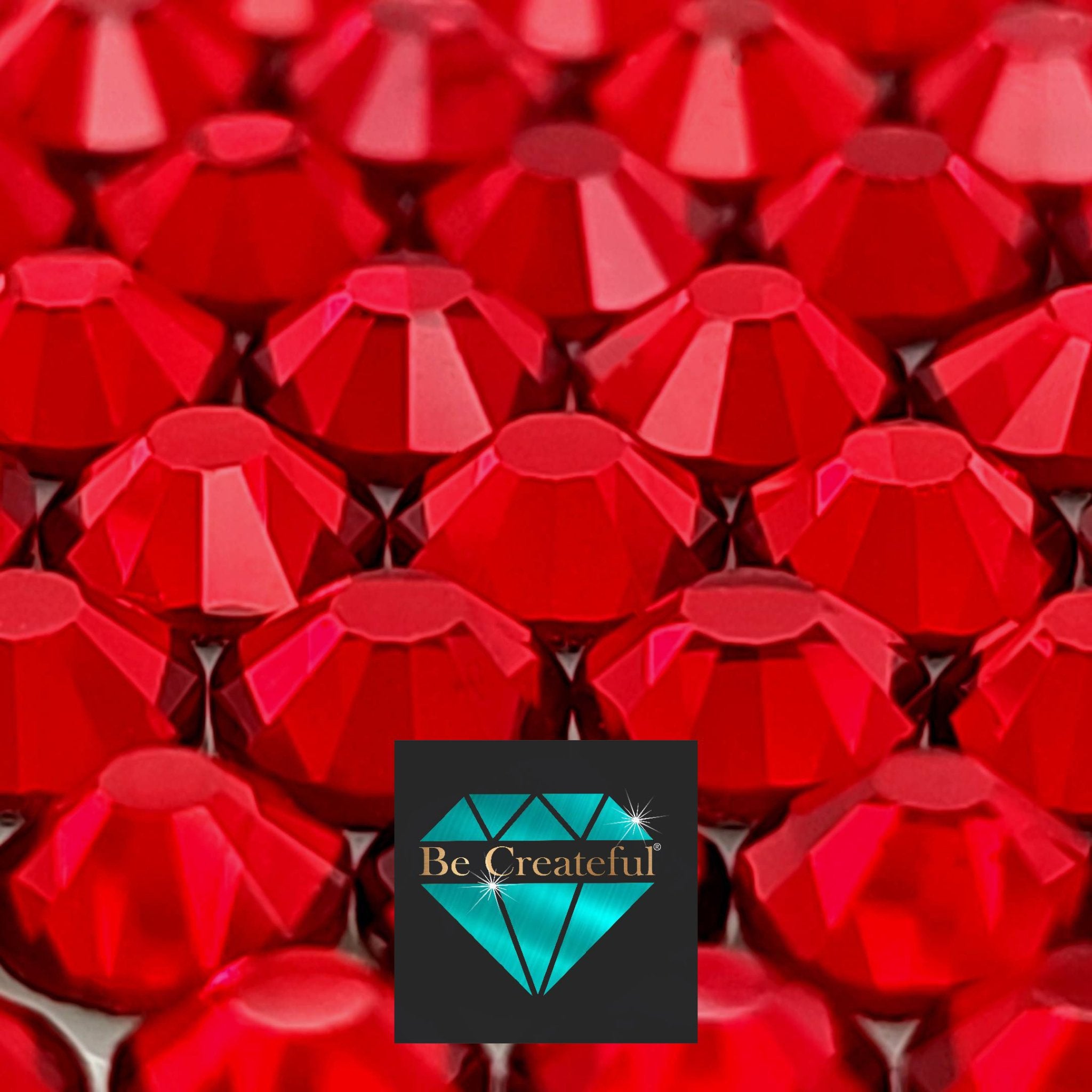 FLATBACK Siam Red Rhinestones - Large Flatback Rhinestone Selection ...