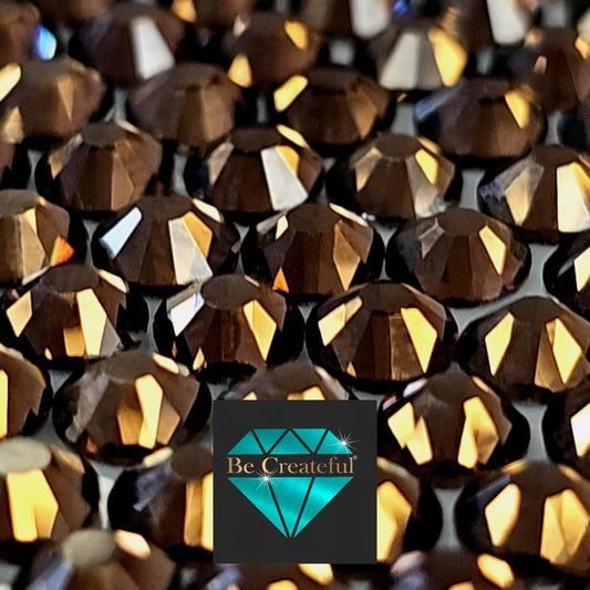 BULK Smoked Topaz Glass FLATBACK Rhinestones