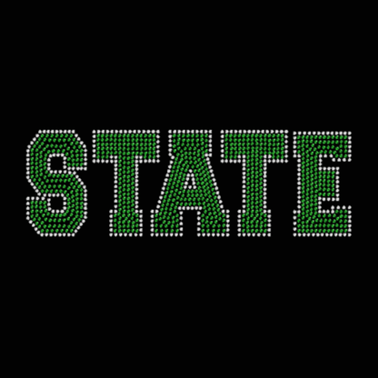 Rhinestone State Transfer in Crystal and Green