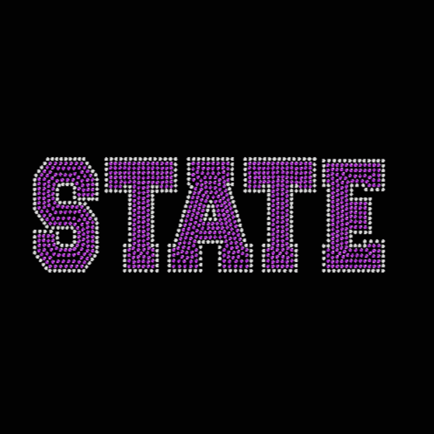 Rhinestone State Transfer in Crystal and Purple