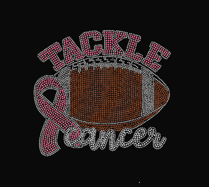 Tackle Cancer Awareness Rhinestone Transfer