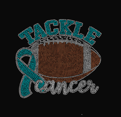 Tackle Cancer Awareness Rhinestone Transfer