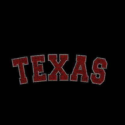 Texas Curved Rhinestone Transfer