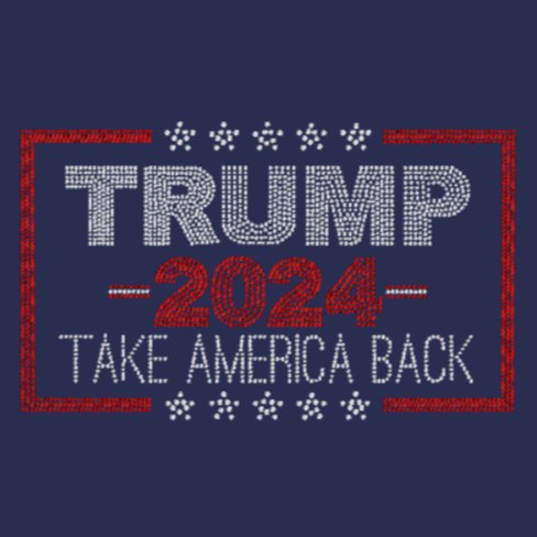 Trump 2024 Take America Back crystal and red