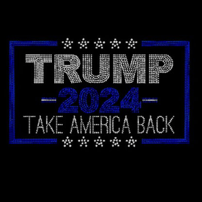 Trump 2024 Take America Back crystal and blue