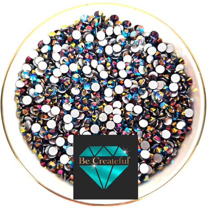 Multi-Size Mirage Blue Zircon Flatback Rhinestones