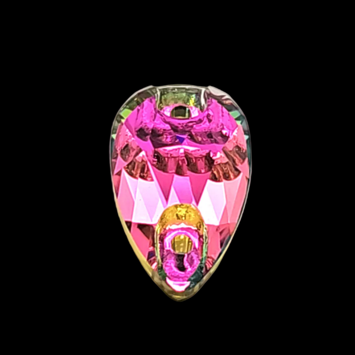 Vitrail Rose DROP SHAPED Glass Sew On Rhinestones