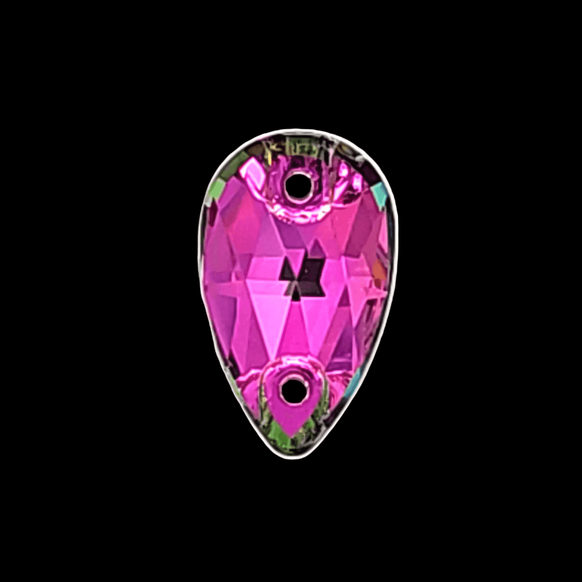 Vitrail Rose DROP SHAPED Sew On Rhinestones