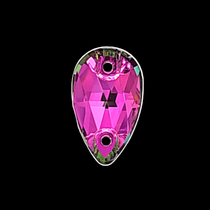 Vitrail Rose DROP SHAPED Sew On Rhinestones