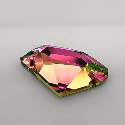 Vitrail Rose Glass Galactic SHAPED Sew On Rhinestone