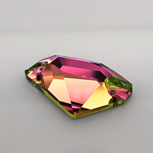 Vitrail Rose Glass Galactic SHAPED Sew On Rhinestone