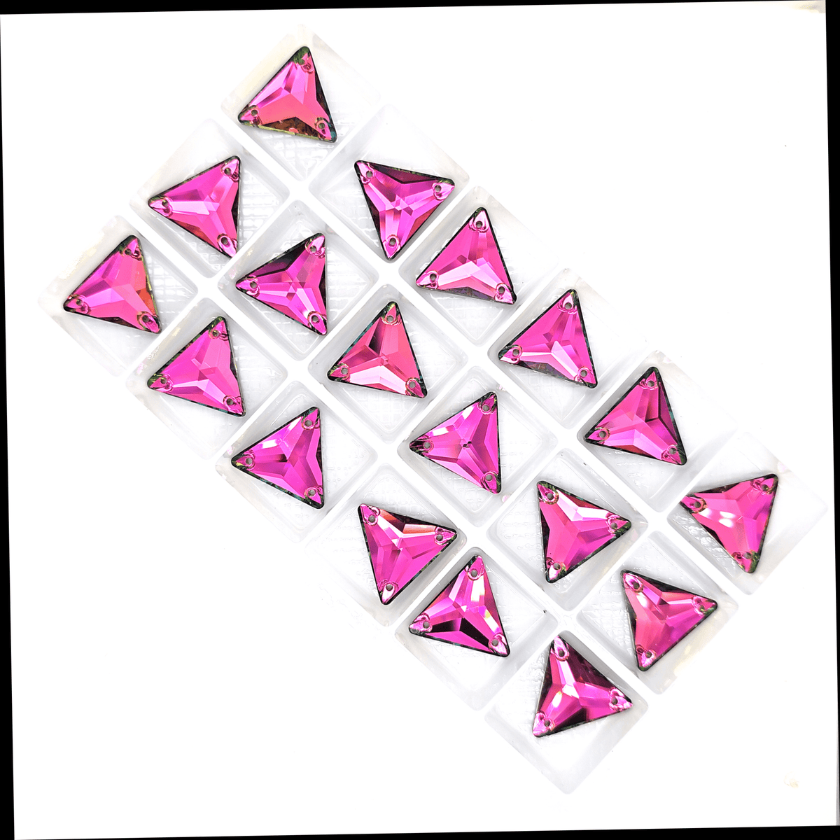 Vitrail Rose SQUARE SHAPED Sew On Rhinestones