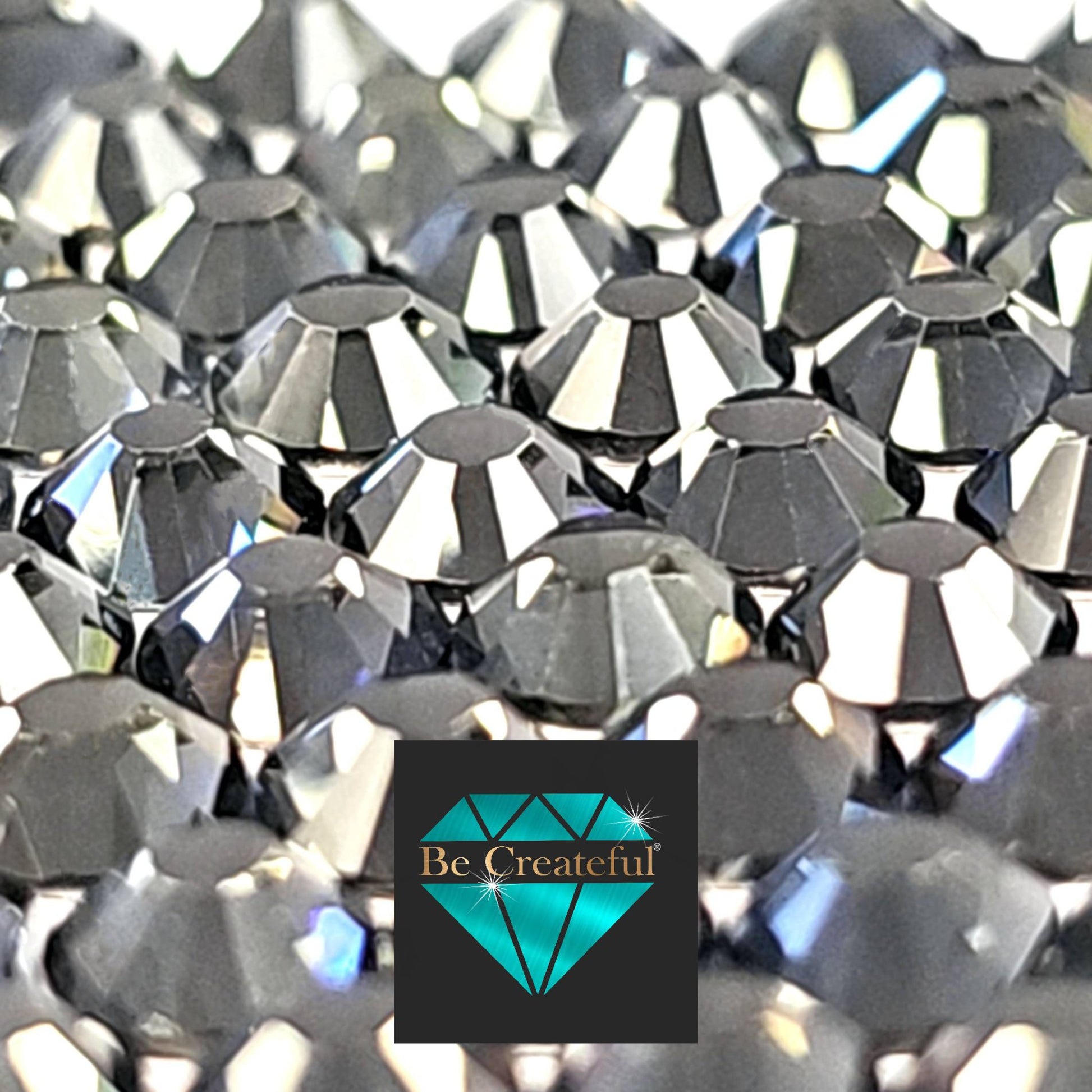 Flatback Black Diamond Glass Rhinestones are high-quality, high-facet glass rhinestones with intense sparkle and refraction.