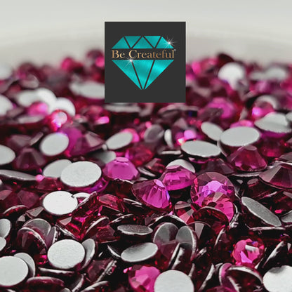 Fuchsia Flatback Rhinestones