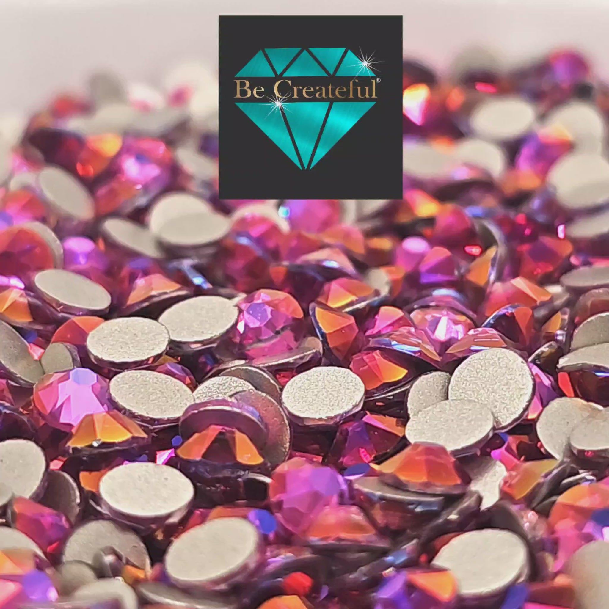 FLATBACK LUXE® Mirage Fuchsia Rhinestones