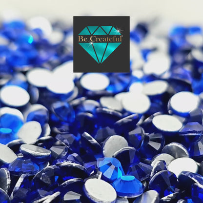 Cobalt Glass FLATBACK Rhinestones