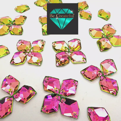 Vitrail Rose Cosmic SHAPED Sew On Rhinestone